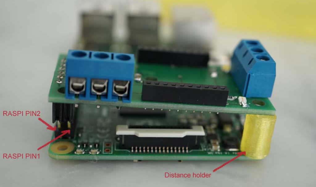 CORRECT FITTING OF THE MODULE TO RASPBERRY PI SIDE VIEW