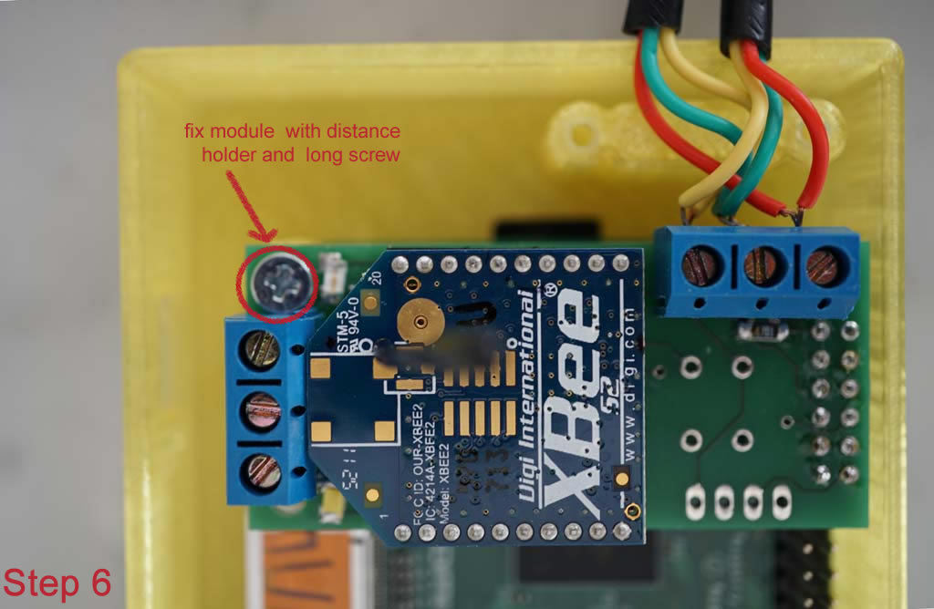 PLUG MODULE IN AND FIX IT WITH SCREW
