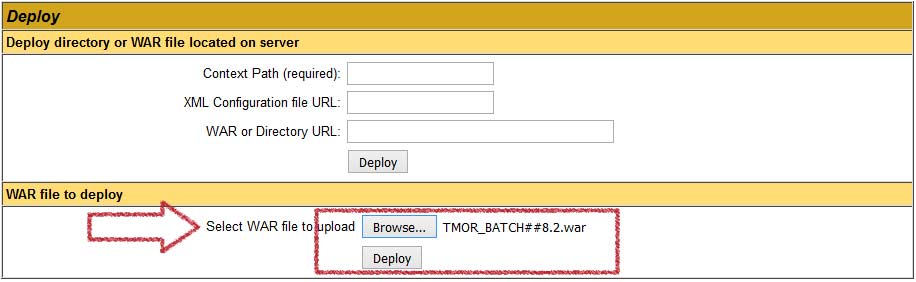 STEP 4 DEPLOY TMOR BATCH WAR FILE