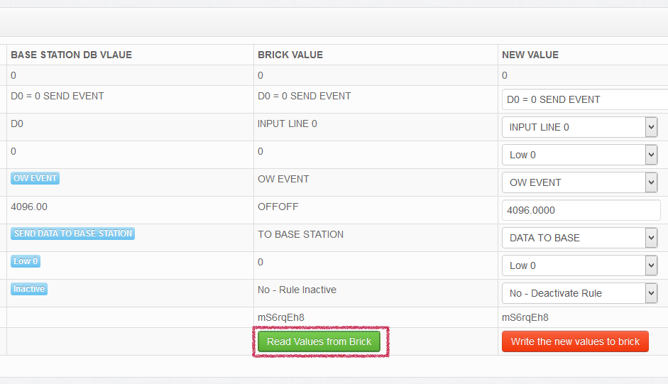 SELECT THE TARGET BRICK FOR REQUEST SENSOR LIST