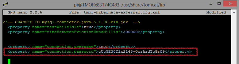 TMOR PASSWORD CHANGE