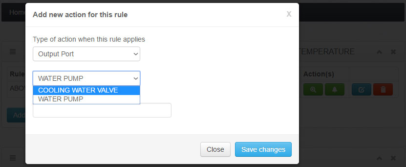ADD ACTION TO OUTPUT PORT